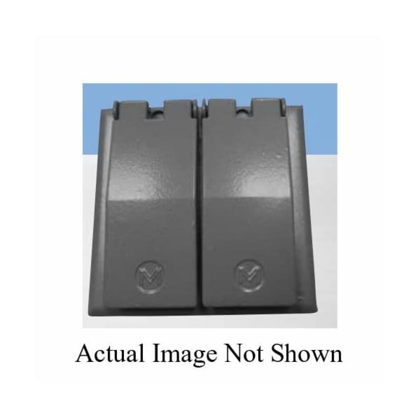 Mulberry Box Cover, Switch Box Type, 2 Gang, Aluminum, GFCI Duplex Receptacle, Toggle Switch Cover Type 30457 - main